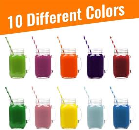 img 2 attached to 🌈 Weemium 200 Biodegradable Paper Straws - Durable & Eco-Friendly in 10 Color Stripes - Rainbow Drinking Straws & Party Decoration Supplies for Sustainable Celebrations