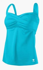 img 3 attached to 👙 Stylish and Versatile TYR Womens Twisted Solid Tankini: Perfect Swimwear for Women