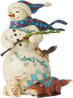 ❄️ enesco jim shore heartwood creek winter wonderland snowman figurine - 8.3 inches, multicolor logo
