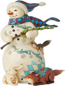 img 3 attached to ❄️ Enesco Jim Shore Heartwood Creek Winter Wonderland Snowman Figurine - 8.3 inches, Multicolor