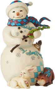 img 2 attached to ❄️ Enesco Jim Shore Heartwood Creek Winter Wonderland Snowman Figurine - 8.3 inches, Multicolor