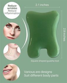 img 1 attached to 👐 MoHern Gua Sha Massage Tools Set: 4 Pcs Multi-Shaped Guasha Scraping Tools for Face and Body