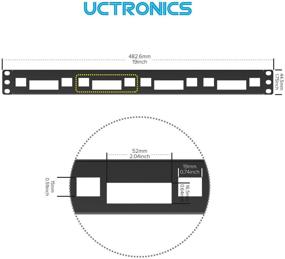 img 4 attached to 🔧 UCTRONICS Raspberry Pi стойка 1U - 19-дюймовый стоймонтажный блок, поддерживающий от 1 до 4 устройств, совместимый со всеми моделями Raspberry Pi B/B+.