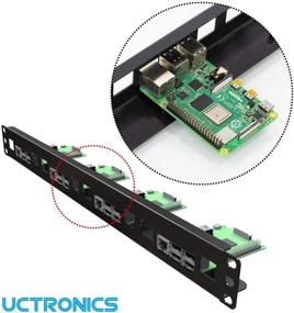 img 3 attached to 🔧 UCTRONICS Raspberry Pi стойка 1U - 19-дюймовый стоймонтажный блок, поддерживающий от 1 до 4 устройств, совместимый со всеми моделями Raspberry Pi B/B+.