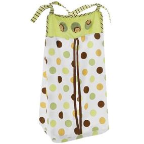 img 1 attached to Monkey Embroidered Diaper Stacker Green