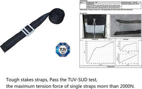 img 1 attached to Heavy Duty Trampoline Accessories - Trampoline Stakes Tie 🚀 Down Kit with Corkscrew Shape Steel Stakes Anchor for Trampolines