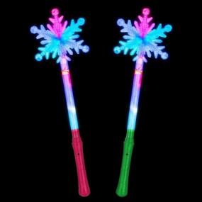 img 3 attached to 🎄 Magical LED Snowflake Wand - Festive Light Up Christmas Ornaments for Party Decorations