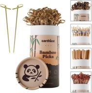 🍡 6 inch bamboo fruit toothpicks (100 pack) - cocktail pick food appetizer toothpicks - bamboo skewers for food picks - party toothpicks for appetizers and cocktail drinks logo