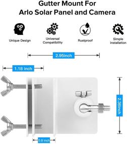 img 2 attached to 🔆 Улучшенное крепление для желоба для солнечной панели Arlo Essential: оптимальная экспозиция солнца для ваших солнечных панелей Arlo Pro/Pro2/Ultra/Pro3 - 2 шт.