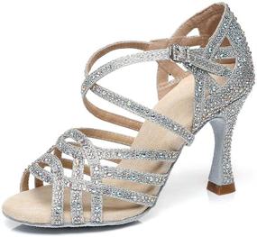 img 3 attached to HROYL Ballroom Rhinestones Performance ZU YCL356 7 5 Women's Shoes and Athletic