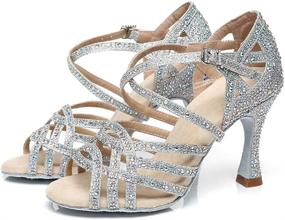 img 2 attached to HROYL Ballroom Rhinestones Performance ZU YCL356 7 5 Women's Shoes and Athletic