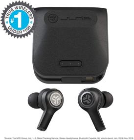 img 3 attached to 🎧 JLab JBuds Air Executive Беспроводные наушники Bluetooth + зарядный футляр - Черные: C3 звонки, двойной микрофон, долгое время воспроизведения, Bluetooth 5.0, 3 настройки звука EQ.