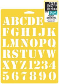 img 1 attached to ✏️ Delta Creative Stencil Mania: Basic Alphabet Stencil 7x10-Inch (366088) - Enhance Your Artwork Easily!