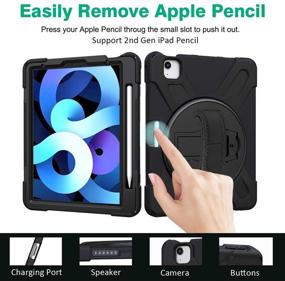 img 3 attached to ZenRich iPad Air 4 10.9 Case with Screen Protector - Heavy Duty Shockproof Case for iPad Air 4/ iPad Pro 11 (2020/2018) - Black