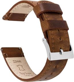 img 2 attached to Barton Release Weathered Brown Leather Men's 🕰️ Watches: Classic Charm with a Touch of Vintage Elegance