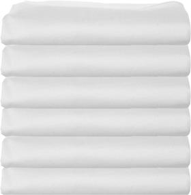 img 1 attached to 🛏️ White Cotton/Poly Twin Size Flat Sheets, 66x104 inches, Pack of 6