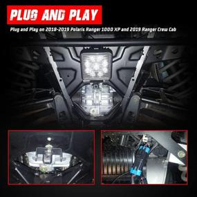 img 1 attached to 🚦 Светодиодная задняя панель для Polaris Ranger Crew 1000 XP 2018-2020 - Улучшенный фонарь заднего грузового отсека.