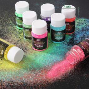 img 3 attached to LET'S RESIN Iridescent Fine Glitter: 15 Colors Rainbow Mixed Glitter for Resin Crafts, Tumbler, Slime, Nail Art - Sparkle Glitter Powder