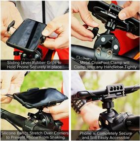 img 1 attached to 🚲 Versatile Rotating Bike Phone Mount - Securely Hold iPhone 6 7 8 X Plus Samsung Galaxy on Bicycle Handlebar (Rotatable)