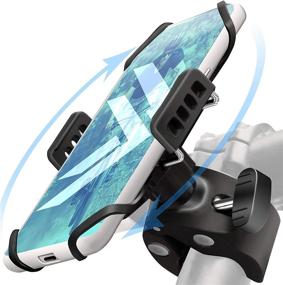 img 4 attached to 🚲 Versatile Rotating Bike Phone Mount - Securely Hold iPhone 6 7 8 X Plus Samsung Galaxy on Bicycle Handlebar (Rotatable)