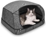 🐱 cat care cat cave bed - removable zipper design, soft graphene warm cushion, scratch-resistant & washable cat caves for indoor, suitable for indoor cats logo