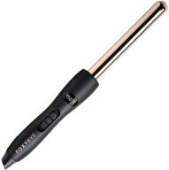 🌹 foxybae wanderlux 19mm curling wand - премиальное розовое золото титановый утюжок для завивки волос с регулируемым контролем температуры - автоматическое отключение и жк-дисплей логотип