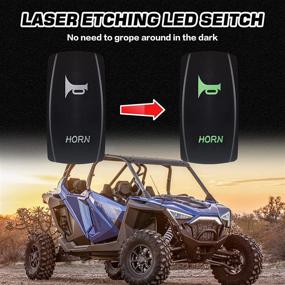 img 2 attached to 🔊 Loud UTV Horn Kit for Polaris RZR Ranger, PRO XP, Can Am (2021 Included) - Rocker Switch & 12V