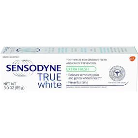 img 4 attached to 🦷 Sensodyne True White Extra Fresh Fluoride Toothpaste for Sensitive Teeth - Pack of 2, 3.0 Ounce