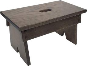 img 1 attached to 🪑 Handmade Amish Solid Oak Step Stool Footstool - Peaceful Classic for Kitchen, Bedroom, Living Room, or Bathroom - Antique Slate Finish