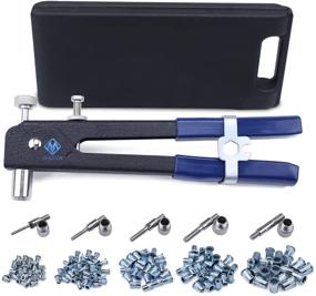 img 4 attached to 🔧 Muzata Hand Rivet Tool Nut Setter Kit with 5pc Metric Mandrels and 100pc Aluminum Rivnuts in a Rugged Carrying Case - Thread Blind Riveting Tools for Efficient Wrench Nut Sert - RK01