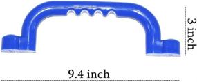 img 1 attached to 🧗 Ymeibe Kids Climbing Safety Handles: Enhance Playground Safety with Playhouse Grips, Swing Set Bars, and Jungle Gym Hand Grips - 10 inch Long, Blue