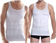 💪 enhance your physique with the compression slimming shaper undershirt: white men's clothing логотип