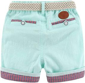 img 3 attached to Mud Kingdom Toddler Linen Shorts Boys' Clothing : Shorts