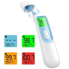 img 4 attached to Инфракрасный термометр IDOIT: точный 4-в-1 бесконтактный термометр для лба, ушей, тела и помещения для взрослых, детей и младенцев - Жидкокристаллический экран, быстрое измерение для лихорадки.
