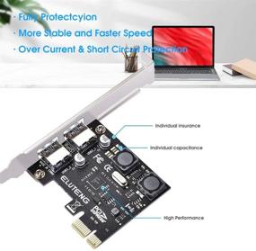 img 2 attached to 🖥️ ELUTENG PCI Express USB 3.0 Card – 2 Port Super Speed 5Gbps Expansion Adapter for Windows 10/8/7/XP/Vista