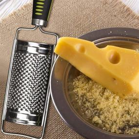 img 1 attached to 🧀 HTB Handheld Graters Set - Stainless Steel Multi-Purpose Kitchen Food Grater for Vegetables, Fruits, and Chocolate