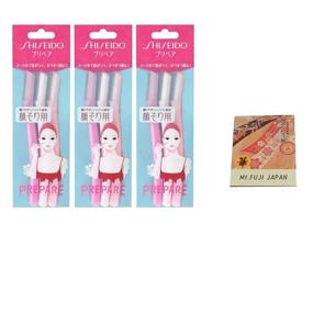 img 3 attached to 🪒 Shiseido Facial Razor Value Set - 9 pcs (3pcs Large) x 3 Pack with Bonus Premium Oil Blotting Paper