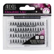 💁 черные средние ресницы ardell double individuals knot-free double flares - набор из 3 штук логотип