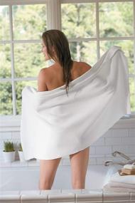 img 1 attached to 🧼 Aquis - White Waffle Body Towel, Highly Absorbent & Fast Drying Microfiber Towel, 29 x 55 Inches