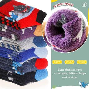 img 2 attached to 🧦 Cozy Comfort for Kids: Winter Wool Socks - Soft, Thick, Thermal, Cute Animal Design - Ideal for Boys and Girls