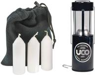 enhanced uco original candle lantern value pack: 3 candles + storage bag for unmatched convenience logo