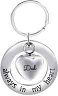 🔑 always in my heart stainless steel urn necklace keychain - nextstone family cremation jewelry gift logo