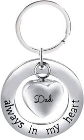 img 3 attached to 🔑 Always in My Heart Stainless Steel Urn Necklace Keychain - NextStone Family Cremation Jewelry Gift