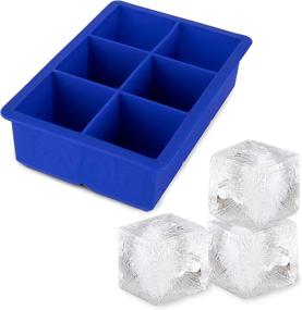 img 2 attached to 🍺 Tovolo Inch Large King Craft Ice Mold Freezer Tray: 2" Cubes for Whiskey, Bourbon, Spirits & Liquor Drinks - BPA-Free Silicone Set of 1 (Stratus Blue)