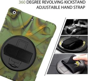 img 1 attached to TSQ iPad 10.2 2020 2019 Case + Screen Protector - 3 Layers Shockproof Rugged Silicon Boys Case with Stand/Hand Strap+Shoulder Strap for New iPad 10.2 8th 7th Generation (Camouflage)