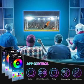 img 2 attached to 🌈 Enhance Your Entertainment Experience with New Fi LED Strip Lights: 9.8ft TV Backlight for 32-75 inch TV, PC, Mirror | Remote and APP Control | RGB 5050 Colors, Scene Modes, Music Sync | (9.8ft-2)