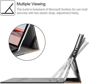 img 3 attached to Fintie Protective Case for Microsoft Surface Go 3 2021 / Surface Go 2 2020 / Surface Go 2018 - Multi-Angle Portfolio Business Cover with Pocket, Compatible with Type Cover Keyboard (Black): Full Review and Best Deals