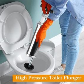 img 3 attached to 💪 Powerful Trycooling Portable High Pressure Toilet Plunger - Unclog Toilets, Showers & Kitchen Pipes with this Manual Sink Plunger Dredge Equipment
