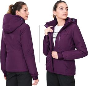 img 1 attached to ❄️ Stay Warm and Dry with CAMEL CROWN Women’s Waterproof Ski Jacket – Detachable Hood, Windproof Fleece, and Rain Proof Winter Coat
