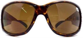 img 3 attached to Tortoise Brown Oversized XL Bi-focal Rhinestone Sun Readers Sunglasses for Women + Reading Glasses